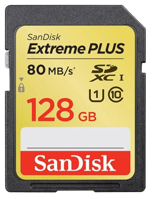 картинка SanDisk 128 Gb EXTREME 80 mb/s от магазина Rental+